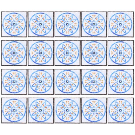 20 wasserfeste, selbstklebende Bodenaufkleber mit dekorativem Diagonaldesign für Wohnzimmer, Badezimmer und Küche