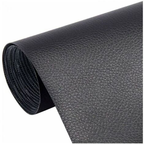 20 x 30 cm Leather Patches, 5 Pieces Self-Adhesive Leather Patches, Durable Artificial Leather, Abrasion-Resistant, Self-Adhesive, Suitable for Car Seats, Sofas (Black) YMYNY