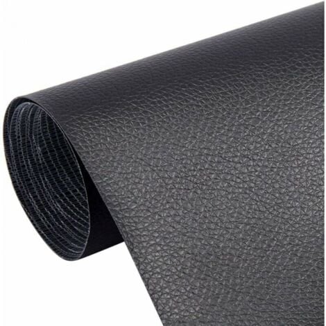 20 x 30cm Leather Repair Patch, Leather Patch, 5pcs Self-Adhesive Leather Patch, Durable Artificial Leather, Rub-Resistant, Self-Adhesive, for Car Seats, Sofas（Black)