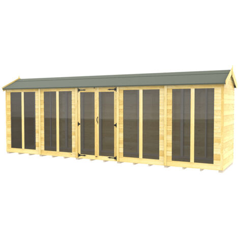 20 x 4 Apex Summer House (Full Height Window)