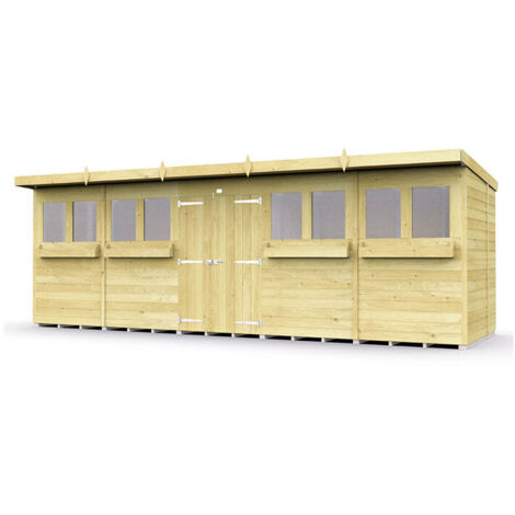 20 x 6 Pent Summer Shed