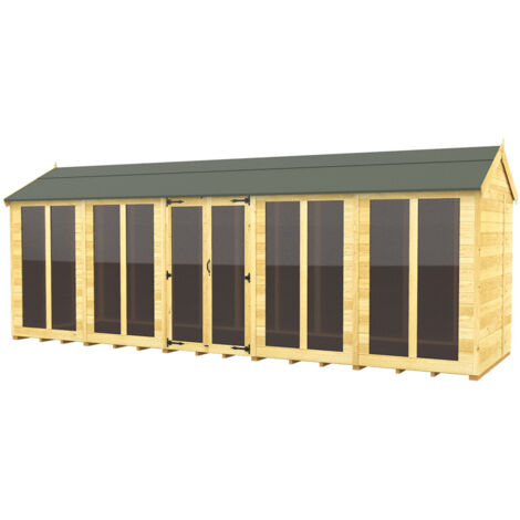 20 x 7 Apex Summer House (Full Height Window)