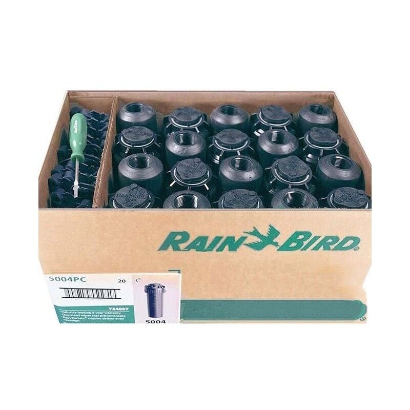 Lot de 20 Arroseur turbine Rain Bird 5004PC 3/4'', portée 7,6-15,2 m, Arrosage professionnel de jardin