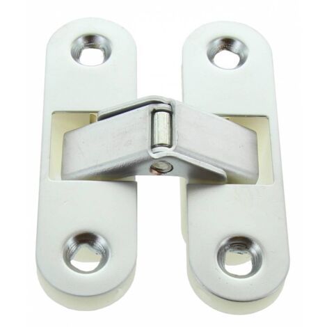 20 x CERNIERA INVISIBILE P/PORTE CROMO SAT 63X89 MM