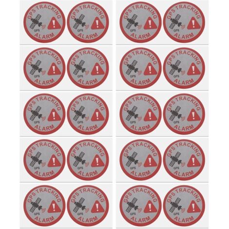 20 x GPS Tracking Alarm Stickers 7.5 x 3 cm Warning Sticker for Indoor and Outdoor Use Theft Protection Adhesive Sticker (Rectangle)