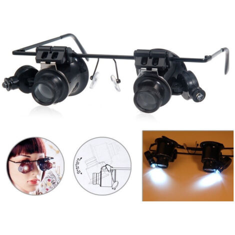 20 X Loupes De Précision à 4 Lentilles Avec éclairage Led 9892a