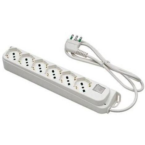 2,0 x MULTIPRESA BIPASSO SCHUKO + INT.LUM RETAIL FME