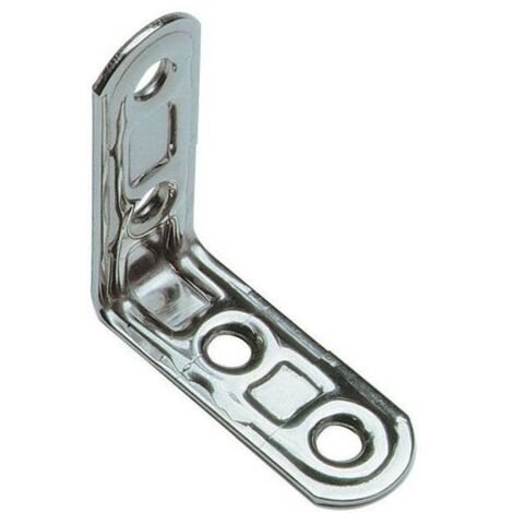 20 x PIASTRA 164/IN LASTRINA ANGOLARE INOX 4 FORI 50X50MM