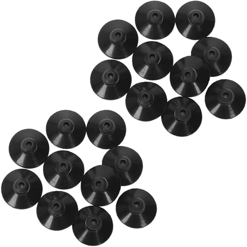 Image of 20 X Schwarz Gummi 27Mm Saugnapf Clip Saugnapf für Aquarium Pumpe