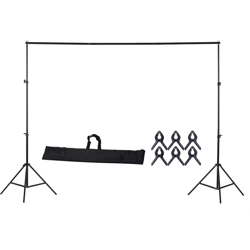 

200 * 200cm / 78 * 78inches Aleacion de aluminio Ajustable Fotografia Estudio Fondo Telon de fondo Soporte Sistema de soporte Kit Kit de barra