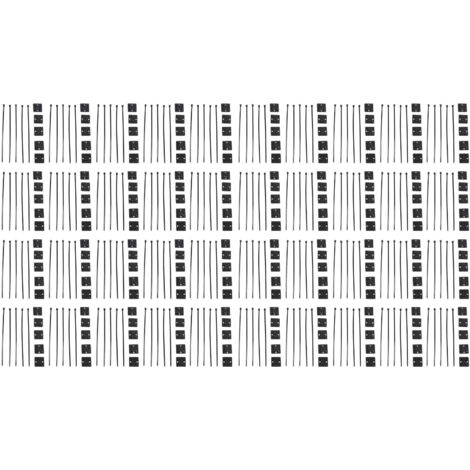 200 attaches câbles auto-bloquantes en nylon résistant à la chaleur, robustes avec supports pour clôture, 25x25mm, noir