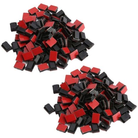 200 attaches de câble adhésives, organisateur de câbles de voiture, support de cordon-AquaForge