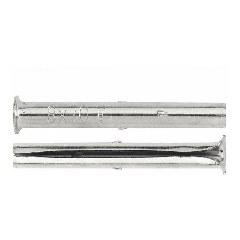 Cheville élastique pour fixation de liteaux - Zingué 8 x 150 Ø8 - Boite de 100