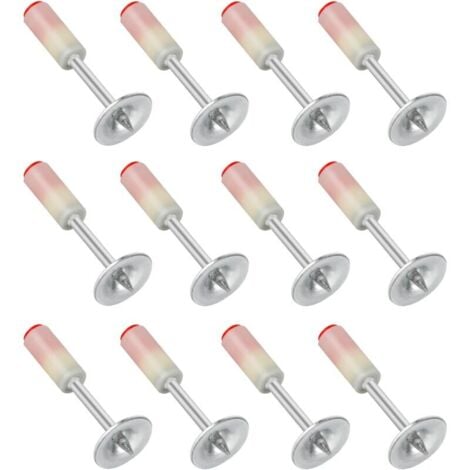 ALOVEZ 200 clavos para pistola de clavos, clavos redondos de 7,3 mm, clavos de acero manuales para pistola remachadora neumática, accesorios de montaje y reparación de canales de cables de techo.