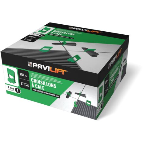 200 Croisillons autonivelants "MAXI" à cale en "I" 4mm (carrelage de 12 à 26mm) PAVILIFT