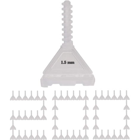 200 espaciadores de baldosas de 1,5 mm, sistema revolucionario de nivelación de baldosas con tornillos de 1,5 mm, herramienta de instalación de baldosas para piedra y suelos.