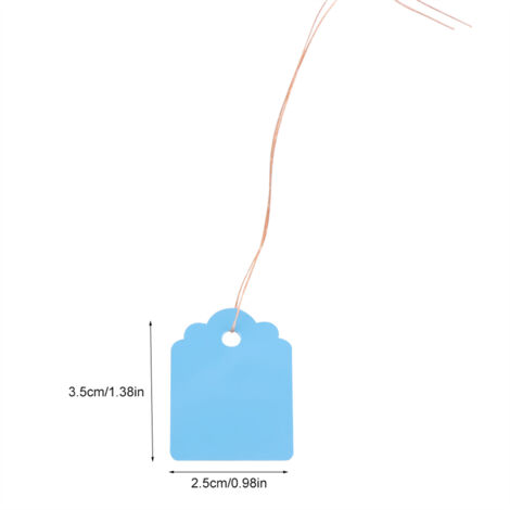 200 etiquetas de PVC para plantas – etiquetas colgantes para flores y semillas – blanco/azul/amarillo (3,5 x 2,5 cm)