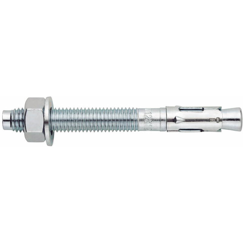 Goujon d'ancrage mâle charges lourdes - Tige zinguée - Bague zinguée M12 x 160 Ø12 - Boite de 50