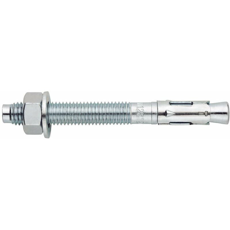 Goujon d'ancrage mâle charges lourdes - Tige zinguée - Bague zinguée M12 x 75 Ø12 - Boite de 50