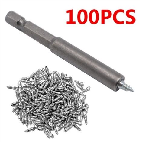200 goujons de pneu de 9 mm, vis en carbure, antidérapants et antigel, pour voiture/SUV/quad/UTV, avec outil de montage C Wuqx