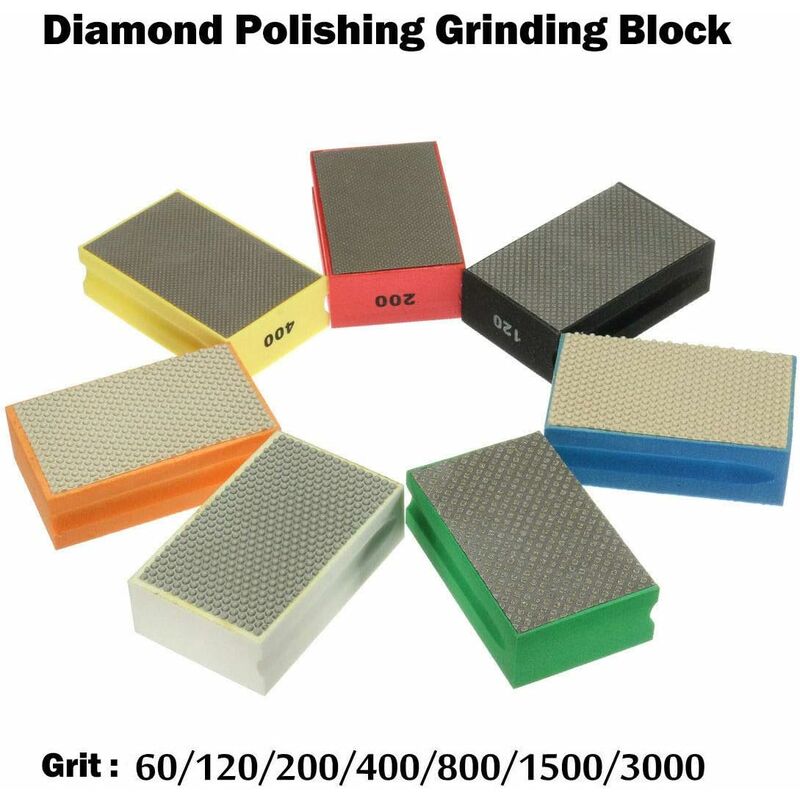 

Tooloflifeâ - 200 granos Esponja de Almohadillas diamante pulido recubrimiento,Adecuado para Pulir Piedra Superficies y Cantos Afilados para Azulejos