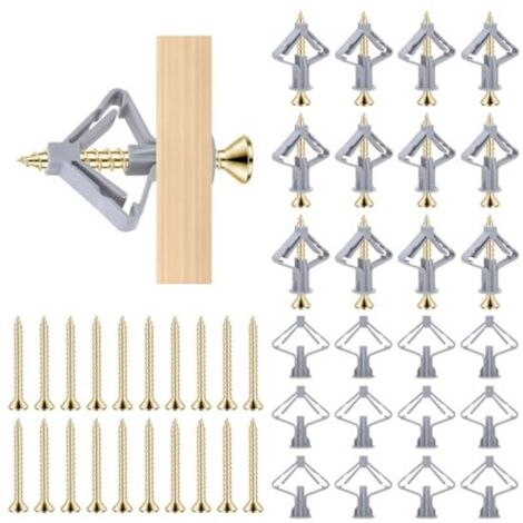 200 Hollow Expansion Bolts with Screws - Self-Drilling Wall Stoppers for Drywall