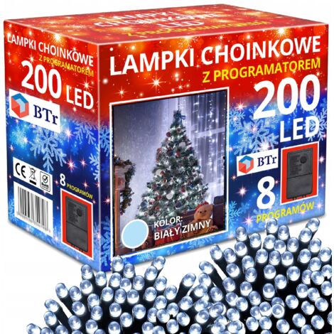 200 LUMIÈRES D'ARBRE DE NOËL LED Guirlande d'arbre de Noël ARBRE DE NOËL OUT/INTER