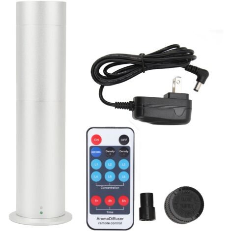 200 m³ 120 ml ätherischer Öldiffusor mit Fernbedienung, rutschfestem Standfuß, für Zuhause, Hotel und Spa, 100–240 V US-Stecker, silberfarben