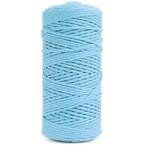 200 m fil de macramé 3mm fil de coton fil de coton bleu macramé cordon macramé coton cordon macramé corde