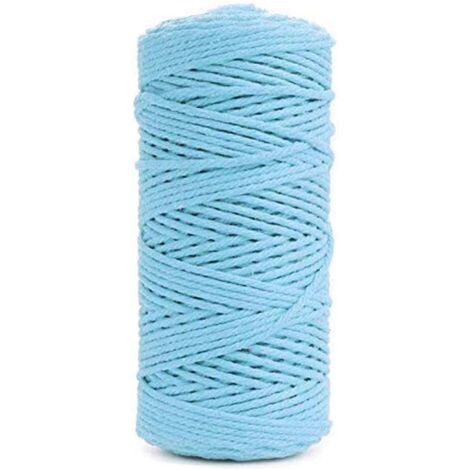 200 m fil de macramé 3mm fil de coton fil de coton bleu macramé cordon macramé coton cordon macramé corde