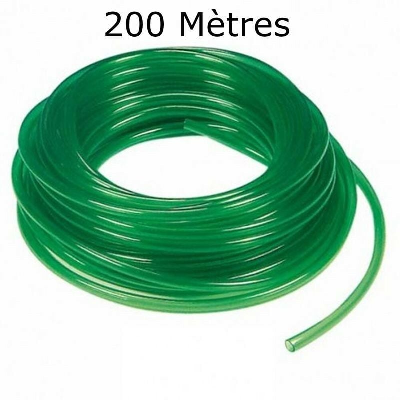 200 mètres de tuyau vert 4/6 mm pour pompe à air aquarium et bassin - Vert