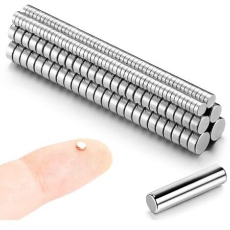 200 Mini Aimants - 100pcs 3X1mm, 50pcs 4x2mm, 50pcs 5x2mm Aimants en néodyme Aimants en Terres rares - Minuscules Aimants Minces pour Miniatures - Petits Aimants Ronds