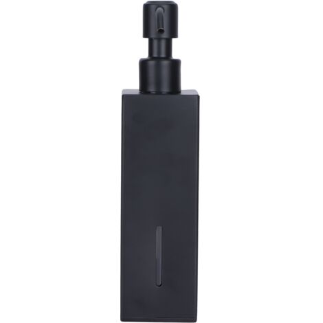 200-ml-Duschflasche, quadratisch, aus Edelstahl 304 – Schwarzer Shampoo- und Seifenspender