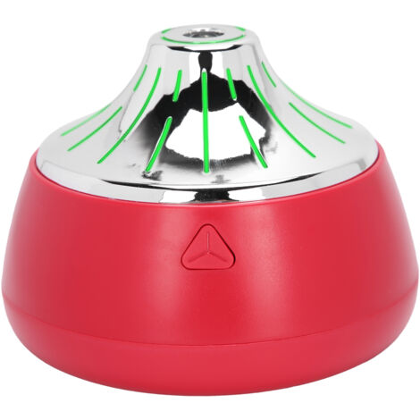 200-ml-USB-Luftbefeuchter mit ätherischen Ölen, Diffusor und LED-Licht – Stimmungs-Sprühgerät fürs Büro (Silber-Rot)