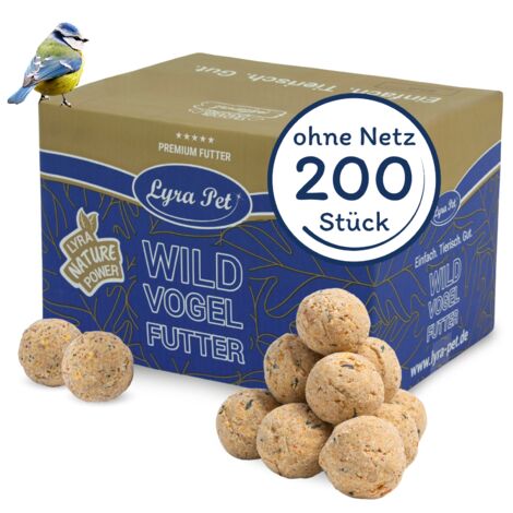 200 pcs. Lyra Pet® Boulettes de mésanges Basic sans filet à 90 g = 18 kg