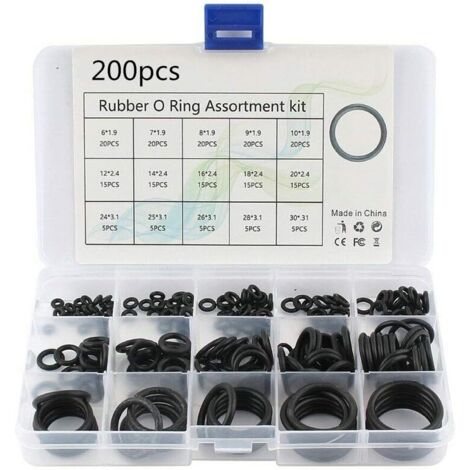 200 Pcs O-Rings - Rubber Seals for DIY