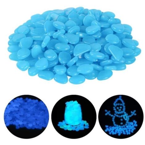 200 Pcs Pierre Lumineuse, Galet Lumineux Cailloux Artificiels Pierres Décoratives dans la Nuit pour Jardin Extérieur