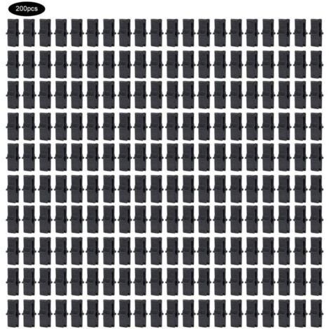200 Pcs Pince à film, Serre Film Clip Fixation Pince Serre Accessoires pour Filet En Plastique Film À Effet de Serre omentum