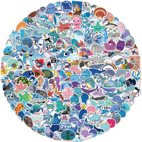 200 pegatinas de vinilo coloridas y bonitas para botellas de agua, ordenadores, patinetas, teléfonos y portátiles. Pegatinas impermeables y bonitas, pegatinas de mascotas para niños pequeñ