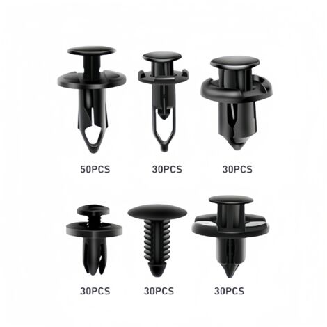 200 pezzi di clip per auto, clip in plastica per auto, rivetti per riparazione auto, elementi di fissaggio in plastica, clip in plastica universale per rivetti, pannelli di rivestimento delle portiere