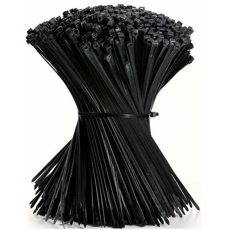 200 Pezzi Fascette Elettricista Fascetta Di Cablaggio 2.5 Mm 10 Cm In Nylon Nero