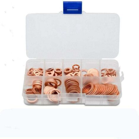 200 pezzi guarnizioni in rame per accessori (9 misure, M5-M14)