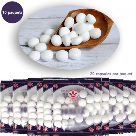 200 Pezzi Repellente per Tarme e Insetti Palla Prevenire Tarme Wc Deodorizzazione Armadio Protezione Giardinaggio Cura