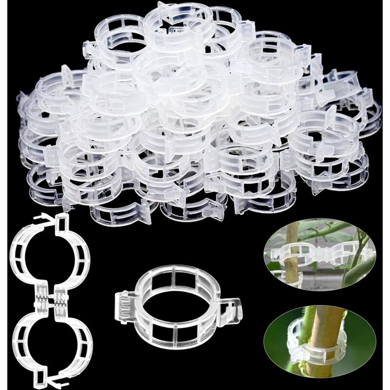 200 Pièce Clips de Support de Plantes, Clips Tomate pour Plantes, Clips de Fixation pour Tomates, Clip en Plastique Sécurisé pour Plantes pour