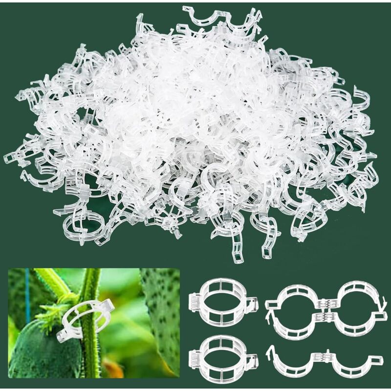 200 Pièces Clips de Support pour Plantes, Attache Tomate,Plant Support Clips de Jardin, Clips pour Plantes, Clips tomates, Réutilisables Pinces à
