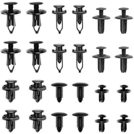 200 Pièces Clips Voiture, Rivet Clip Plastique Voiture Réparationn Automobile, Rivets en Plastique Attaches, Rivet Clip Plastique Fixation Universel Auto Panneaux Garniture de Portière