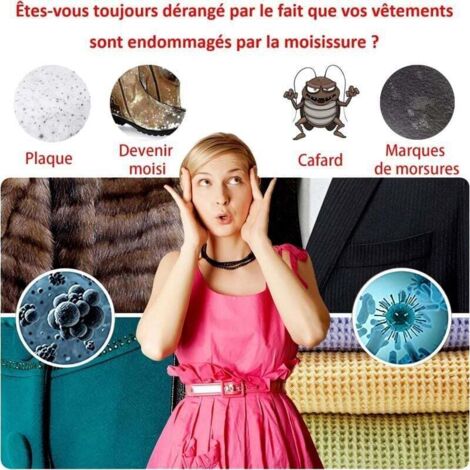 Boules Anti-insectes Naturelles - 300g (90 Pièces) Contre Mites, Moisissure Et Mauvaises Odeurs - 5
