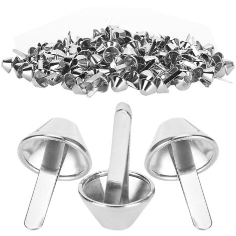 200 pièces de clous décoratifs argentés 12mm pour maroquinerie, fabrication de sacs à main et bagages, bricolage créatif