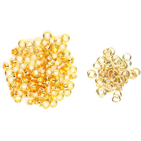 200 pièces de rivets creux 6mm en laiton doré pour chaussures et accessoires en cuir DIY