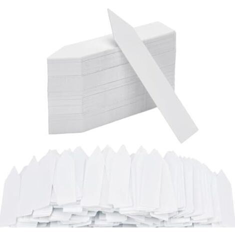 200 Pièces d'étiquettes en Plastique 5x1cm, Mini étiquette Plante étiquettes de Jardin Blanc pour Semis Potager Plantes -